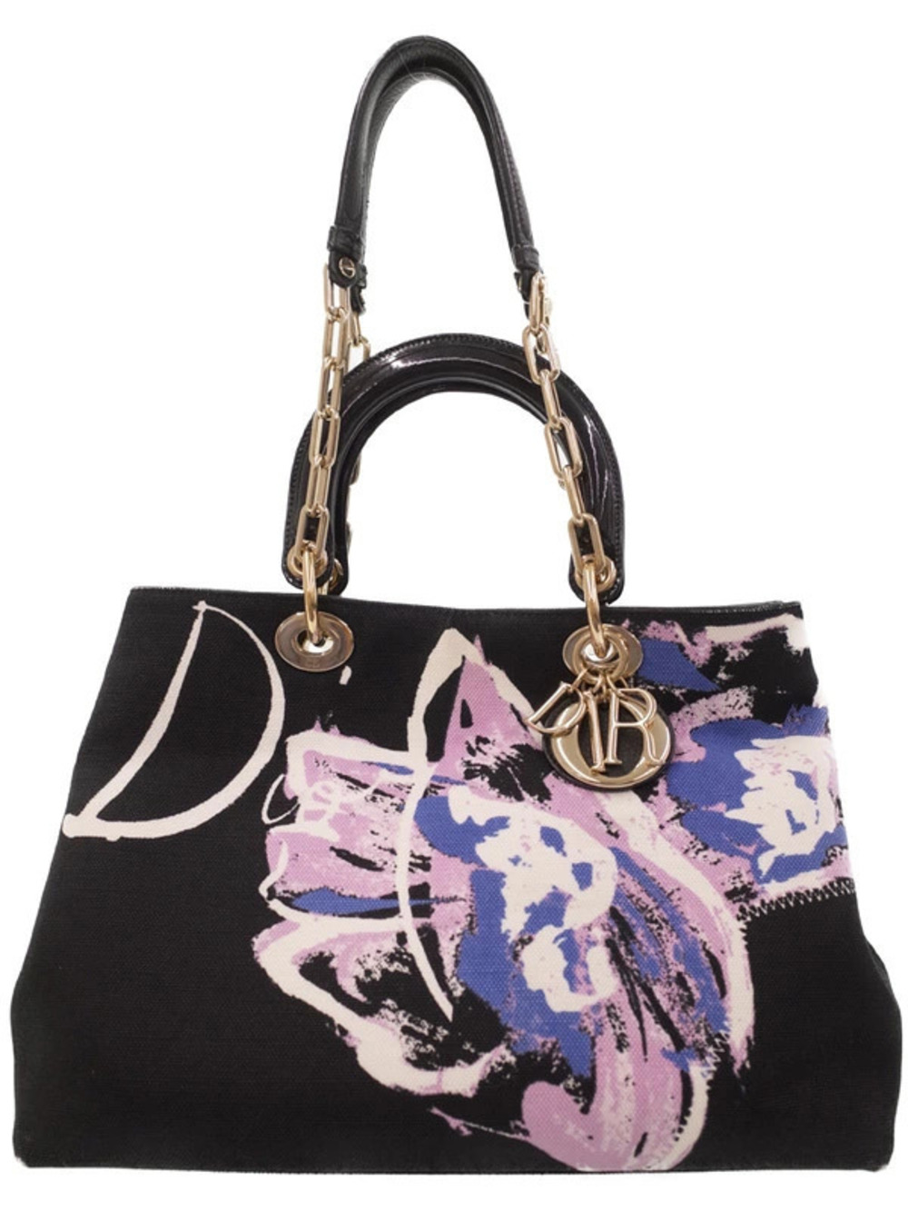 Christian Dior Canvas Floral Diorissimo Satchel Raf Simons